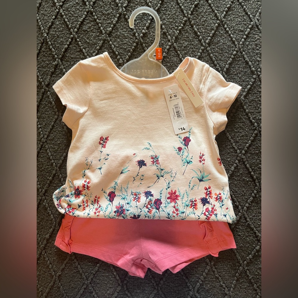 Joe Fresh 2 pc baby girl summer set